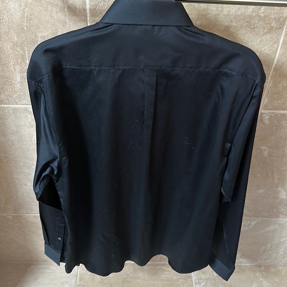 Vardama New York men's Shirt Black Button down Size Extra Large - Picture 2 of 7